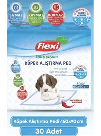 Resim Flexi Köpek Alıştırma Çiş Pedi Kaydırmaz Bantlı 30 Adet 60 x 90 CM 