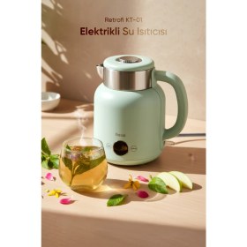 Resim Fressi KT-01 Retrofi Su Yeşili 1.5 L Retro Elektrikli Kettle Su Isıtıcı 
