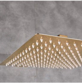 Resim Fause Tepe Duş Başlığı Kare Slim 304 Metal 25 X 25 Cm Altın Ktd102-G Altın 