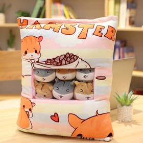 Resim A Big Bag Of Snack Doll Cute Doll Sleeping Pillow For Girl Ankle Biter Pillow - A Bag Of Hamster Type A / 50 40cm Containing 8 Dolls 
