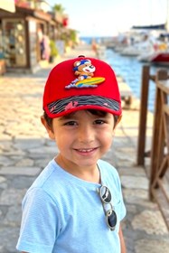 Resim AYDINER TEKSTİL 3D Dönebilir Sörfçü Ayıcık Figürlü Eğlenceli Erkek Çocuk Şapka 