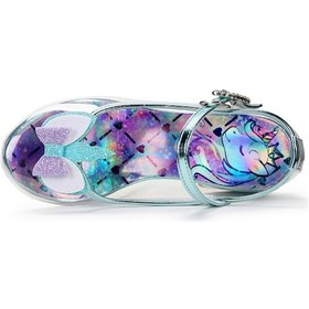 Resim Kiko Kids Unicorn Kız Çocuk Topuklu Abiye Şeffaf Ayakkabı Yeşil 