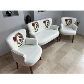 Resim Azra Mobilya Punch Çay Seti Oturma Grubu Oturma Takımı Koltuk Takımı Ahşap Mobilya Takımı Balkon Bahçe Mobilyası Sarmaşık 