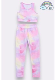 Resim My Kids Wear Kız Çocuk Çok Amaçlı Desenli Mayo & Spor Takımı 12450 Fuşya - Mint 