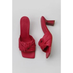 Resim Bueno Shoes Fuşya Deri Kadın Topuklu Terlik 01WY6803 01WY6803 
