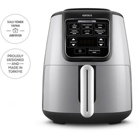 Resim Karaca Air Pro Cook Xl 2 In 1 Konuşan Airfryer Cool Gray 