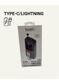 Resim 20.000 Mah Powerbank 22.5w Hızlı Şarj, Çok Kablolu, Dijital Göstergeli 