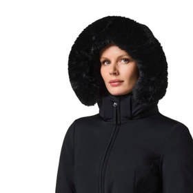 Resim Goldbergh Hida Faux Border Kadın Siyah Kayak Ceketi 