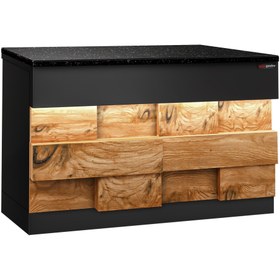 Resim Kasa Bankosu TORONTO - 1500mm - Ahşap Ön Panel - Siyah Granit Çalışma Tezgahı 
