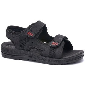 Resim Günlük Unisex Kalın Anatomik Taban Cırtlı Ayarlanabilir Plaj Havuz Deniz Sandalet 037-337-183 Eski Siyah 