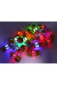 Resim şahane parti Ramazan Ledi Kandil Fener Şeklinde Eklemeli Rgb 20 li 5 Metre 