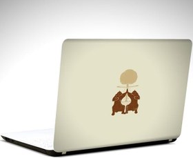 Resim Ayı Atom Bombası Laptop Sticker 13 İnch (34X24CM) 