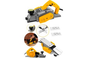 Resim Schatz 800W Sjs Metal Şanzıman Bakır Sargı Motor Çift Bıçaklı Planya Rende Makinesi Sarı + 2 Uç 