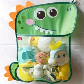 Resim Duş Hediyesi - Sevimli Karikatür Banyo Çantası, Emme Kupası ile, Oyuncaklar, Bebek Bezi ve Temel Gereksinimler için Kumaş Depolama Ağ Çantası, Oyuncağı Tasarımları ile Hafif Mavi, Duş Hediye Çantası | Oyuncağı Tasarımlı Çanta | Sağlam Tutacaklar, Duş Süslemeleri 