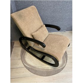 Resim Asedia Salvador Siyah Teddy Kahve Sallanan Sandalye Dinlenme Koltuğu 