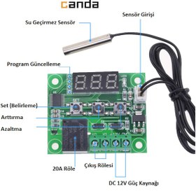 Resim W1209 12V Led Dijital Termostat Akvaryum Kuluçka Termostat N11.4112 