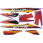 Resim Honda Wave 100 2003 - 2005 Uyumlu Stıcker Set 001 