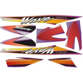 Resim Honda Wave 100 2003 - 2005 Uyumlu Stıcker Set 001 