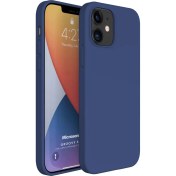 Resim Apple Iphone 12 Mini Kılıf Groovy Soft Lacivert Microsonic