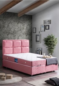 Resim Setay Grand Ikili Set, Çift Kişilik Baza Başlık Seti, Pembe 