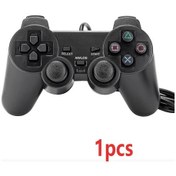 Resim 1 Adet-ps2 Denetleyicisi İçin Kablolu Denetleyici Gamepad Sony Ps2 Playstation 2 Için Çift Titreşim Temizle Gamepadler 