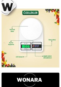 Resim Deluxe Yüksek Hassasiyetli Pilli Mutfak Terazisi Dara Fonksiyonlu Otomatik Kapanma Özellikli Ölçer Diğer 