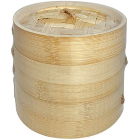 Resim Bambu Buharlı Pişirici 21 Cm 2 Katlı Bamboo Steamer 21 Cm 2 Layer Diğer