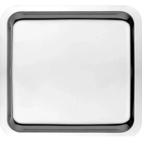 Resim Toptanfoni Paslanmaz Çelik Gümüş Renk Sunum Tepsisi 21 X21 Cm Çay Kahve Pasta Tatlı Servis Sunum Tepsisi 2 Adet Gümüş 