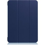 Resim Crescent Ipad 9. Nesil 10.2 Inç 2021 Resistance Leathersoft Case Tablet Kılıfı + Kırılmaz Cam Mavi 