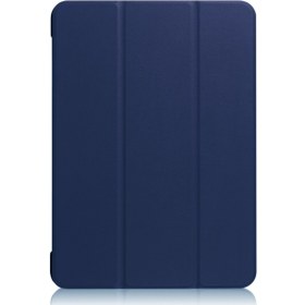 Resim Crescent Ipad 9. Nesil 10.2 Inç 2021 Resistance Leathersoft Case Tablet Kılıfı + Kırılmaz Cam Mavi 