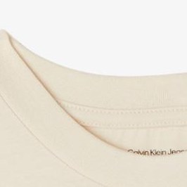 Resim Calvin Klein Velvet Monogram Boxy Çocuk Gri T-Shirt 