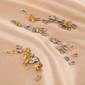 Resim 50 adet Şık Paslanmaz Çelik Kabartmalı Melon Toka Klipsi Toka DIY Kolye Bilezik Küpe Takı Evde Çengeller Bağlayıcı Aksesuarlar 