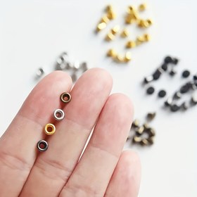 Resim 100 Adet Mini Göz Tokası Metal Düğmeler - 2, 0mm DIY Bebekler, Kemerler, Ayakkabılar & Giysiler için Dikiş Aksesuarları - 4 Renk (Siyah, Altın, Bronz, Gümüş Gri) - Dayanıklı El İşi Malzemeleri, Dikiş Aksesuarları, Ayakkabı Süslemeleri, Dekoratif Düğmeler, Metalik Bitiş 