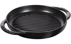 Resim Staub Döküm Izgara Yuvarlak Çift Kulplu 22 cm Siyah 