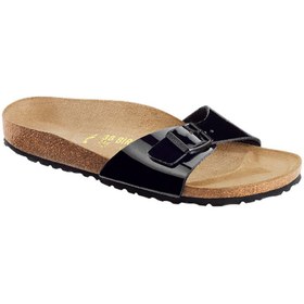 Resim Birkenstock Birko-Flor / Schwarz Lack Kadın Terlik 1BRKW2011010 