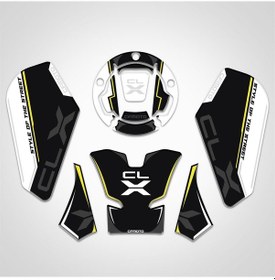 Resim Cf moto 250 CL X Siyah Sarı Tank Pad Set 