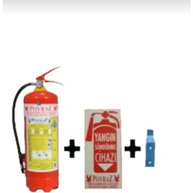 Resim Poyraz 6kg Yangıntupu Köpüklü Dükkan Iş Yeri Içinuygundur Levha Askı Aparatı 