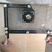Resim Alüminyum Alaşımı Karo Delik Açma Lokatörü Evrensel Delik Açacağı Çok Amaçlı Yığın Katlama Cetveli Çok Fonksiyonlu Yüksek Hassasiyetli Altı Katlı Cetvel 