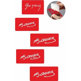 Resim Enhavalı Atatürk Geçici Dövme Kına Şablonu 5'li 