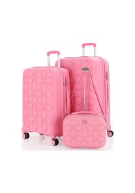 Resim Mçs Polipropilen 3lü Valiz Seti Büyük & Orta & Makyaj V376 S23sy1000051-set 00020 Pembe 