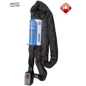 Resim Caretech CT‑774 Zincir Kilidi 10mm Motosiklet/Bisiklet Çelik Alarmlı Kılıflı 1.8mt ART 4 Yıldız Sertifikası 