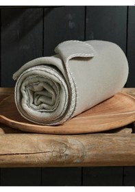 Resim Çift Kişilik Polar Battaniye , Yatak Örtüsü, Çoban Dikişli Polar Battaniye Gri 