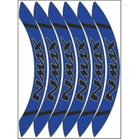 Resim Mavi Geniş Yamaha Nmax Uyumlu 1 Set Jant Şeridi 