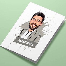 Resim Yakışıklı Sevgilim Karikatürlü Tebrik Kartı 