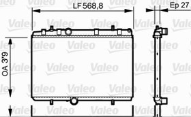Resim RADYATÖR 307-407-C4-C5-BERLINGO-PARTNER1.6-1.8-2.0 HDİ AC KLİMASIZ MEK 380x552x26 