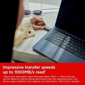 Resim SanDisk Extreme PRO 512GB 1000MB/s USB-C Flash Bellek SDCZ890-512G-G46 