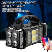 Resim Çok Fonksiyonel Güneş Enerjili Taş ışık, LED & COB Acil Durum İziği USB Doldurma IP65 Ön ve Arka Ikiz Aydınlatma, Şarj ile Cep Telefonunuzu Yakabilir Beyaz Ve Sarı El fener Kampçılığa Uygun Dozaj Bakım Balık şekillendirmesi Akcesuar Krizcihaz ürün Kompakt Tasarlama, ço 