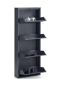 Resim Dörtlü Metal Ayakkabılık Premium Antrasit Antrasit 