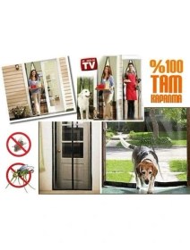 Resim Aesco Mıknatıslı Kapı Sineklik Tülü-Krem ( 105 x 205 ) 