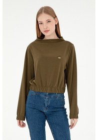 Resim U.s. Polo Assn. Kadın Haki Sweatshirt 50298171-vr027 Haki 